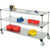 Nexel 3 Shelf Cart, Galvanized, 72"W x 24"D x 39"H, Polyurethane Casters