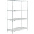 Nexel 4 Shelf, Poly-Z-Brite Wire Shelving Unit, Starter, 54"W x 21"D x 86"H