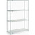 Nexel 4 Shelf, Stainless Steel Wire Shelving Unit, Starter, 48"W x 18"D x 74"H