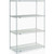 Nexel 4 Shelf, Stainless Steel Wire Shelving Unit, Starter, 48"W x 24"D x 74"H