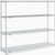 Nexel 4 Shelf, Stainless Steel Wire Shelving Unit, Starter, 72"W x 18"D x 63"H