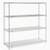 Nexel 4 Shelf, Stainless Steel Wire Shelving Unit, Starter, 54"W x 18"D x 74"H