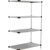 Nexel 4 Shelf, Stainless Steel Solid Shelving Unit, Add On, 36"W x 18"D x 74"H
