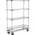 Nexel Galvanized Shelf Truck w/Dolly Base, 1600 lb. Capacity, 48"L x 24"W x 70"H, Gray