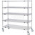 Nexel Open Sided Wire Exchange Truck w/5 Wire Shelves, 1200 lb. Capacity, 36"L x 18"W x 69"H