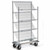 Nexel Slant Wire Shelving Truck w/4 Shelves & Dolly Base, 36"L x 24"W x 70"H