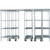 Nexel Space-Trac, 5 Unit, Chrome High Density Shelving, 36"W x 21"D x 76"H, 12' Length