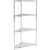 Nexel Chrome, 4 Shelf, Corner Wire Shelving Unit, 24"W x 18"D x 74"H