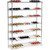 Nexel Wine Bottle Rack - 91 Bottle 48"W x 14"D x 63"H, Chrome