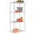 Nexel 4 Shelf, Poly-Z-Brite Quick Adjust Wire Shelving Unit, Starter, 36"W x 24"D x 86"H