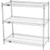 Nexel 3 Shelf, Chrome Wire Shelving Unit, Starter, 36"W x 14"D x 34"H