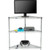 Nexel 3 Shelf, Chrome Corner Wire Shelving Unit, 32"W x 24"D x 34"H