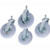 Nexel CA85RN (2) Swivel (2) Rigid Stem Casters, 8" Pneumatic, Set of (4), 1200 lb Capacity