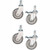 Nexel CA5RSB (2) Swivel Brake (2) Rigid Stem Casters, 5" Polyurethane, Set of (4), 1200 lb Cap