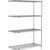 Nexel 4 Shelf, Nexelate Silver Epoxy Wire Shelving Unit, Add On, 48"W x 24"D x 74"H