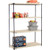 Nexel Nexelite 4 Shelf, Vented Plastic Mat Shelving Unit, Starter, 54"W x 18"D x 74"H