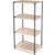 Nexel Nexelite 4 Shelf, Vented Plastic Mat Shelving Unit, Starter, 42"W x 24"D x 74"H