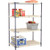 Nexel Nexelite 4 Shelf, Vented Plastic Mat Shelving Unit, Starter, 36"W x 21"D x 54"H