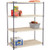 Nexel Nexelite 4 Shelf, Vented Plastic Mat Shelving Unit, Starter, 48"W x 24"D x 63"H