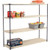 Nexel Nexelite 4 Shelf, Vented Plastic Mat Shelving Unit, Starter, 72"W x 24"D x 63"H