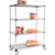 Nexel 4 Shelf Truck, Galvanized, 36"W x 24"D x 80"H, Polyurethane Casters, 2 Brakes