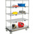 Nexel Open Sided Wire Stock Picker Truck w/5 Shelves, 1000 lb. Capacity, 48"L x 24"W x 69"H