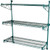 Nexel Poly-Green Adjustable Wall Mount Wire Shelving, 3 Shelf, Starter, 48"Wx18"Dx54"H