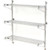 Nexel Chrome Adjustable Wall Mount Wire Shelving, 3 Shelf, Starter, 48"Wx14"Dx54"H