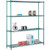 Nexel 4 Shelf, Poly-Green Wire Shelving Unit, Starter, 72"W x 18"D x 86"H