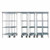 Nexel Space-Trac, 6 Unit, Chrome High Density Shelving, 48"W x 21"D x 88"H, 14' Length