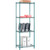Nexel 4 Shelf, Poly-Green Wire Shelving Unit, Starter, 30"W x 14"D x 86"H
