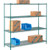 Nexel 4 Shelf, Poly-Green Wire Shelving Unit, Starter, 72"W x 21"D x 74"H