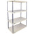 Nexel 4 Shelf, Solid Plastic Shelving Unit, Nexelon Posts, 48"W x 24"D x 74"H