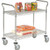 Nexel Chrome Utility Cart w/2 Shelves & Poly Brake Casters, 1200 lb. Cap, 36"L x 21"W x 39"H