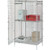Nexel 1-Tier 2 Door Security Wire Shelving Unit, 2 Shelf, 48"Wx24"Dx66"H, Chrome, Unassembled
