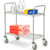 Nexel Utility Cart w/2 Shelves & Poly Brake Casters, 1200 lb. Cap, 42"L x 24"W x 39"H, Silver