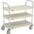 Nexel Plastic Utility Cart w/3 Shelves & Poly Brake Casters, 900 lb. Cap, 36"L x 18"W x 39"H