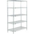 Nexel 5 Shelf, Poly-Z-Brite Wire Shelving Unit, Starter, 54"W x 24"D x 74"H