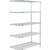 Nexel 5 Shelf, Poly-Z-Brite Wire Shelving Unit, Add On, 42"W x 18"D x 86"H