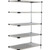 Nexel 5 Shelf, Stainless Steel Solid Shelving Unit, Add On, 48"W x 18"D x 63"H