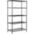 Nexel 5 Shelf, Black Epoxy Wire Shelving Unit, Starter, 54"W x 21"D x 86"H