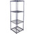 Nexel 4 Shelf, Nexelon Blue Wire Shelving Unit, Starter, 1 HD Shelf, 24"W x 24"D x 74"H