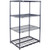 Nexel 4 Shelf, Nexelon Blue Wire Shelving Unit, Starter, 1 HD Shelf, 24"W x 24"D x 63"H