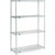 Nexel 4 Shelf, Stainless Steel Wire Shelving Unit, Starter, 48"W x 24"D x 54"H