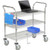 Nexel Chrome ESD Utility Cart w/3 Shelves & Polyurethane Casters, 42"L x 21"W x 39"H