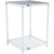 Nexel 2 Shelf, Chrome ESD Wire Shelving Unit, Starter, 24"W x 21"D x 34"H