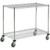 Nexel Chrome ESD Adjustable Shelf Truck w/2 Shelves, 42"L x 21"W x 40"H
