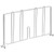 Nexel Stainless Steel Divider, 18"D x 8"H