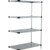 Nexel 4 Shelf, Galvanized Steel Solid Shelving Unit, Add On, 54"W x 18"D x 74"H