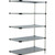 Nexel 5 Shelf, Galvanized Steel Solid Shelving Unit, Add On, 42"W x 24"D x 74"H